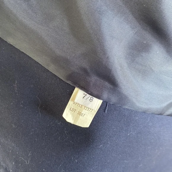 Vintage Navy Trench Coat Size 7/8 - Picture 4 of 10